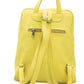 Yellow Leather Women Backpack