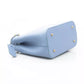 LightBlue Leather Women Handbag