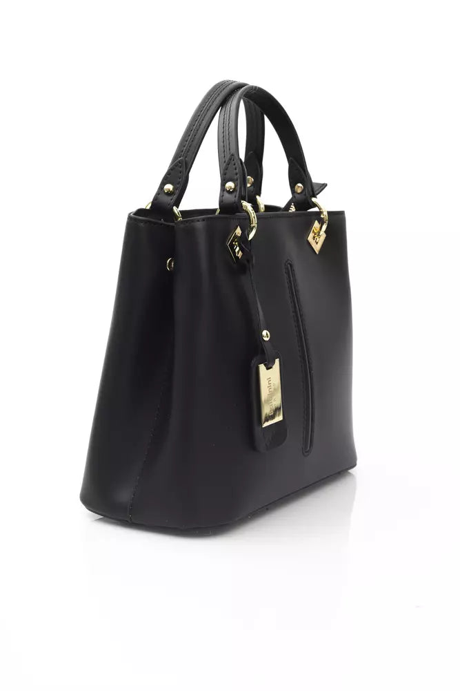 Black Cow Leather Women Handbag