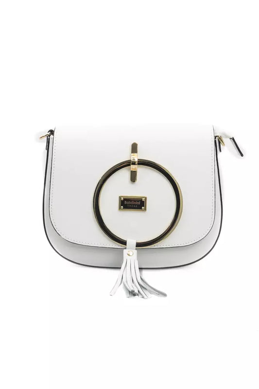 White Leather Women Crossbody Bag