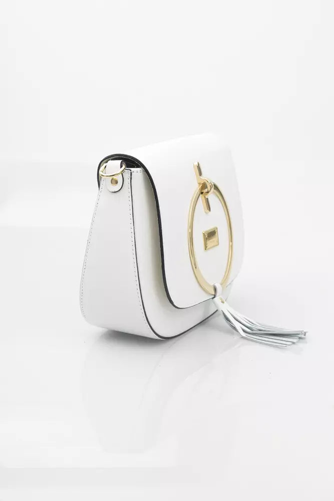 White Leather Women Crossbody Bag