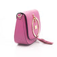 Pink Leather Women Crossbody Bag