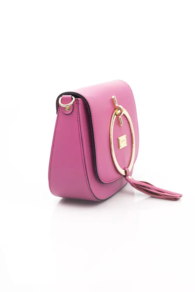 Pink Leather Women Crossbody Bag