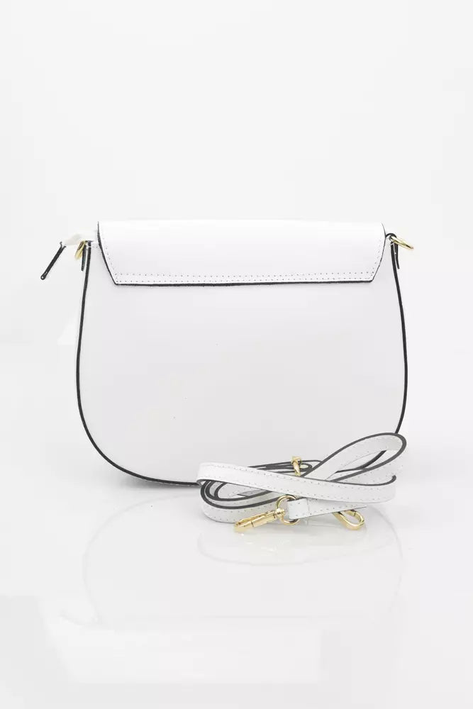 White Leather Women Crossbody Bag