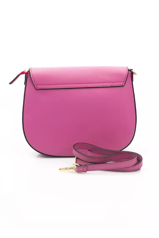 Pink Leather Women Crossbody Bag