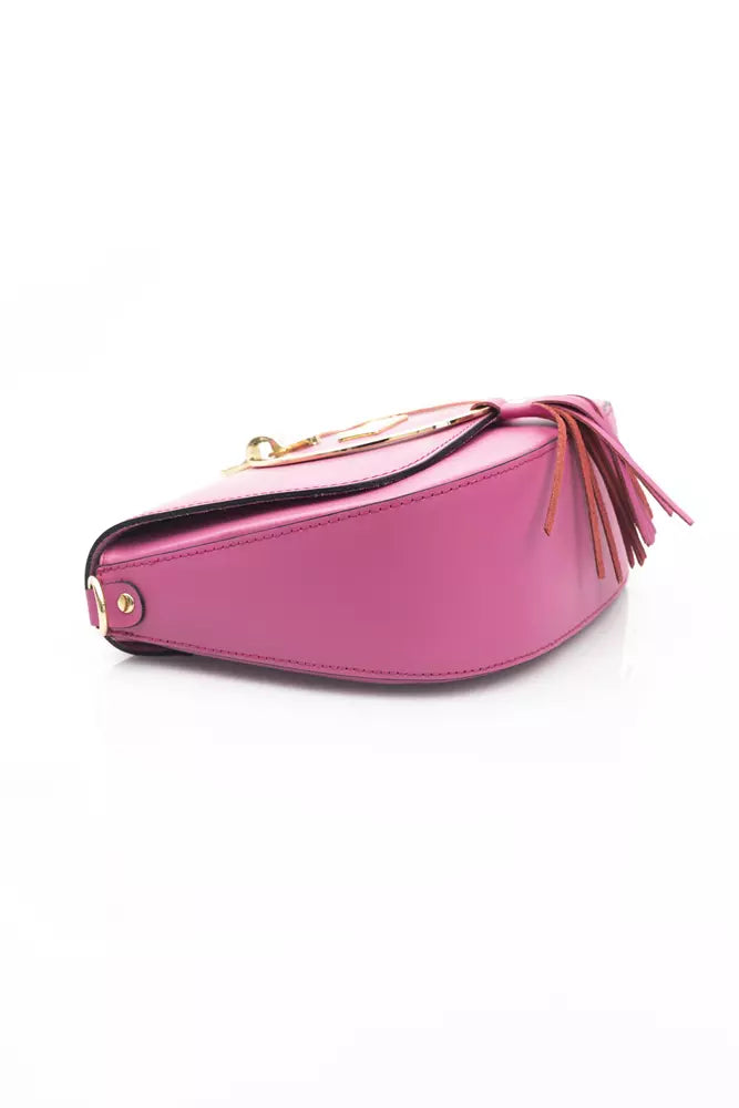 Pink Leather Women Crossbody Bag