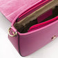 Pink Leather Women Crossbody Bag