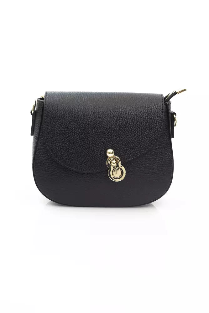Black Leather Women Shoulder Bag