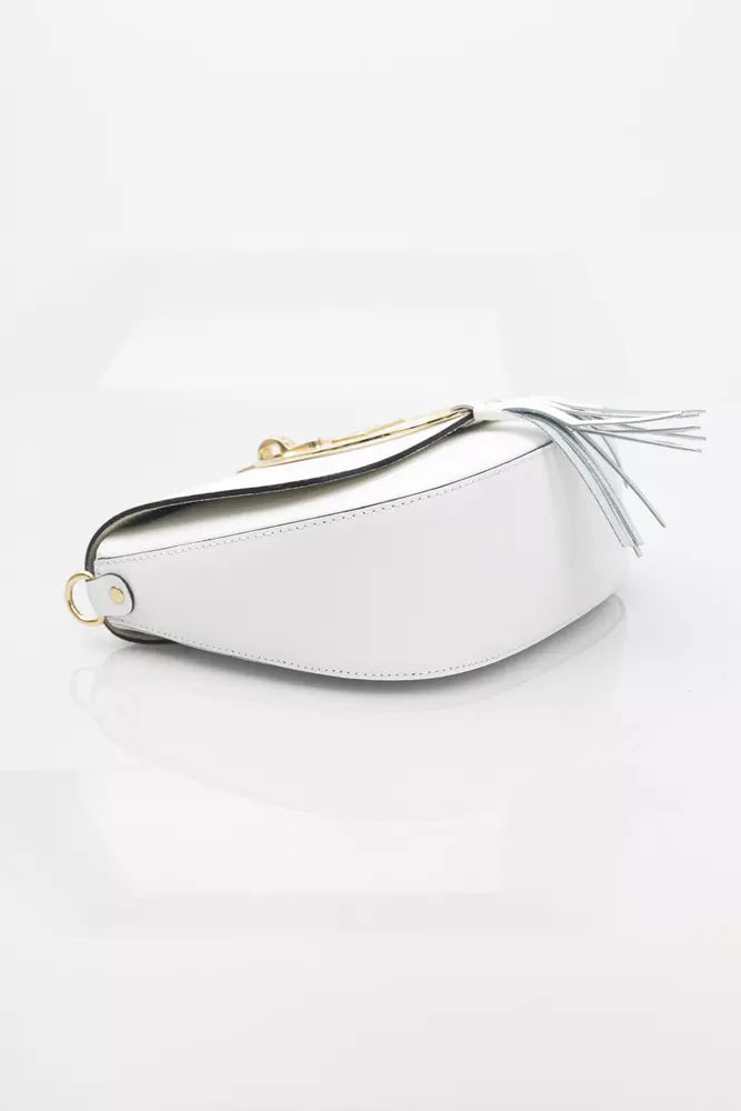 White Leather Women Crossbody Bag