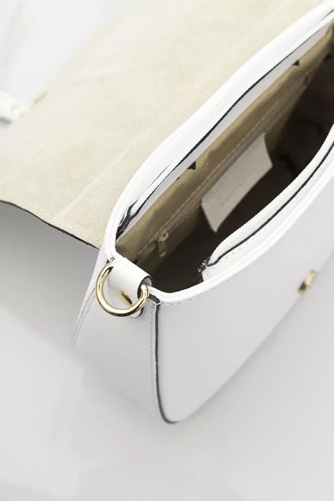 White Leather Women Crossbody Bag