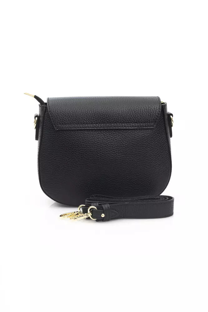 Black Leather Women Shoulder Bag
