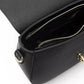 Black Leather Women Shoulder Bag