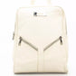 Beige Cow Leather Women Backpack