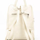 Beige Cow Leather Women Backpack