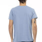 Light Blue Cotton Men T-Shirt