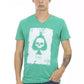 Green Cotton Men T-Shirt