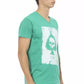 Green Cotton Men T-Shirt