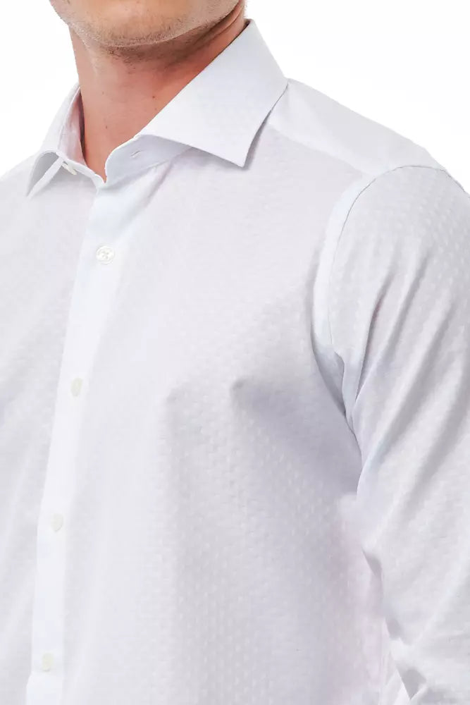 White Cotton Men's Shirt