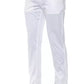 White Cotton Men Slim Trouser