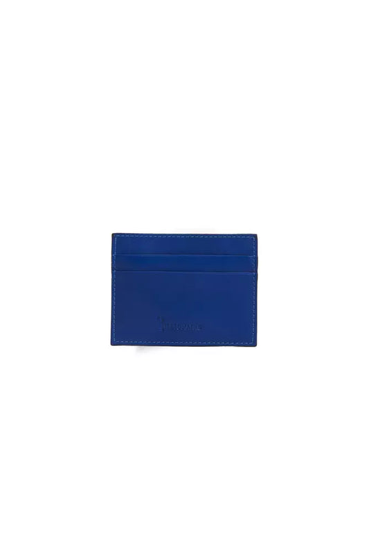 Blue Leather Men Wallet