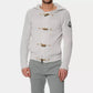 Beige Wool Men Sweater
