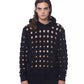 Black Cotton Mens Sweater