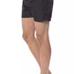 Black Polyester Men Swimwear