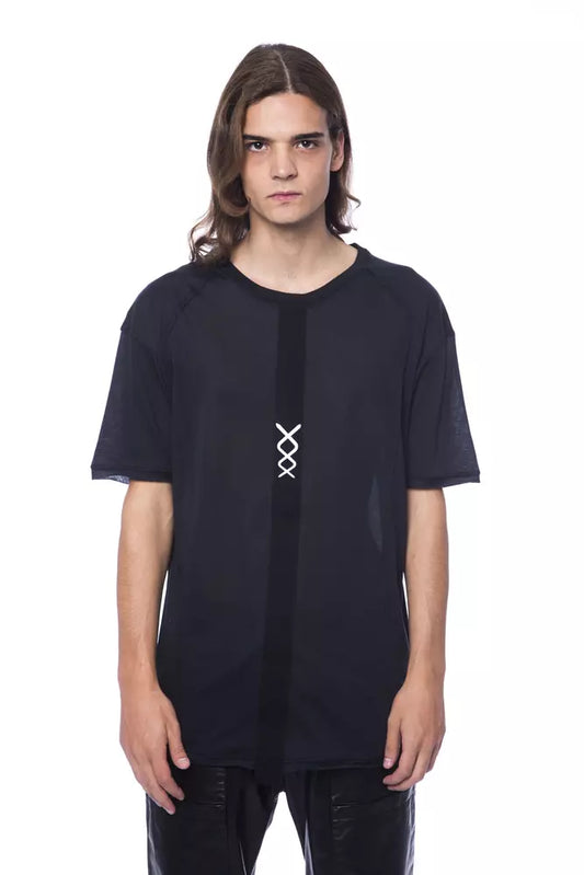 Black Cotton Men T-Shirt