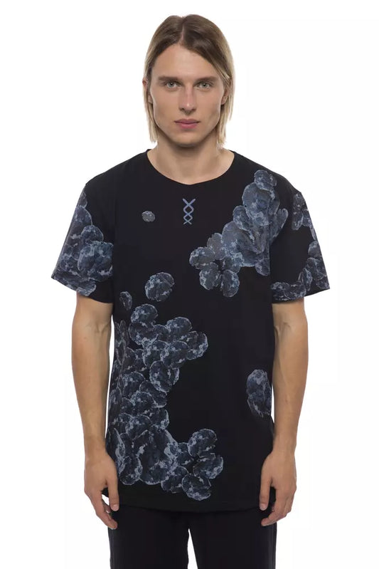 Black Cotton Men T-Shirt