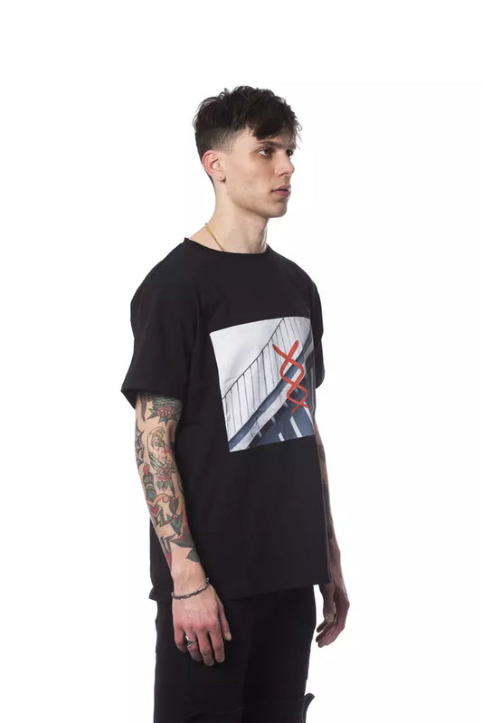 Black Cotton Men T-Shirt