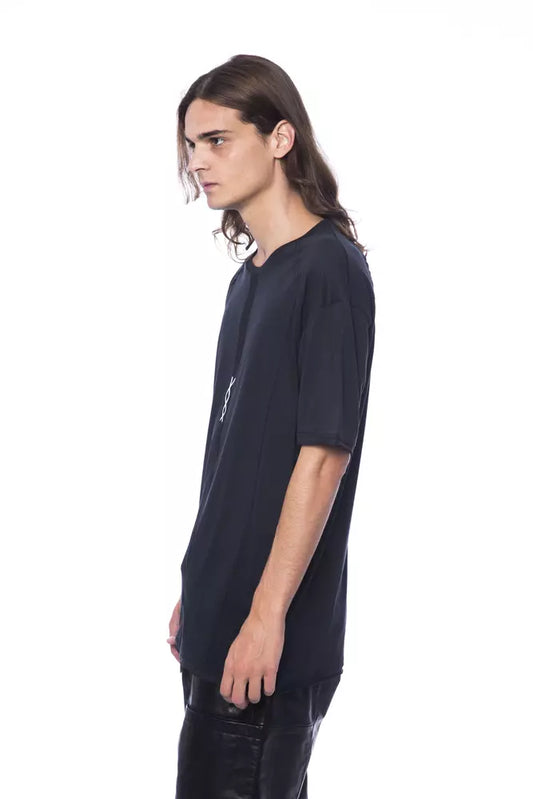 Black Cotton Men T-Shirt