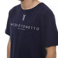 Blue Cotton Men T-Shirt