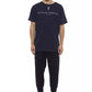 Blue Cotton Men T-Shirt