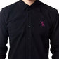 Black Cotton Men Shirt