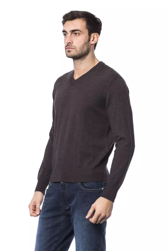 Brown Merino Men Sweater