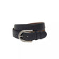 Blue Leather Men Belt
