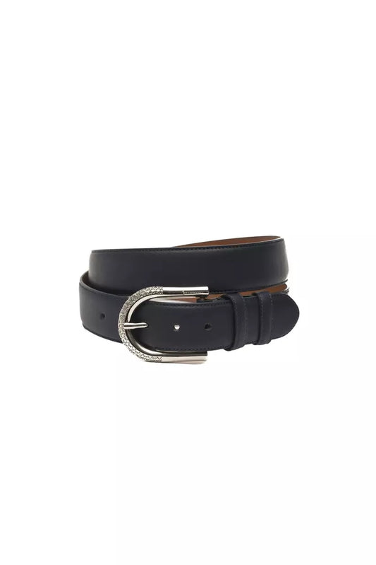 Blue Leather Men Belt