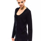 Blue Wool Women Cardigan
