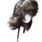 Gray Fox Fur Men Cap
