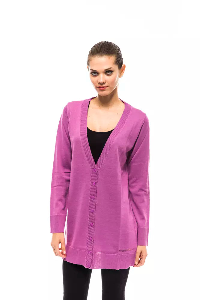 Violet Wool Women Cardigan