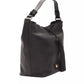 Sleek Black Leather Shoulder Bag
