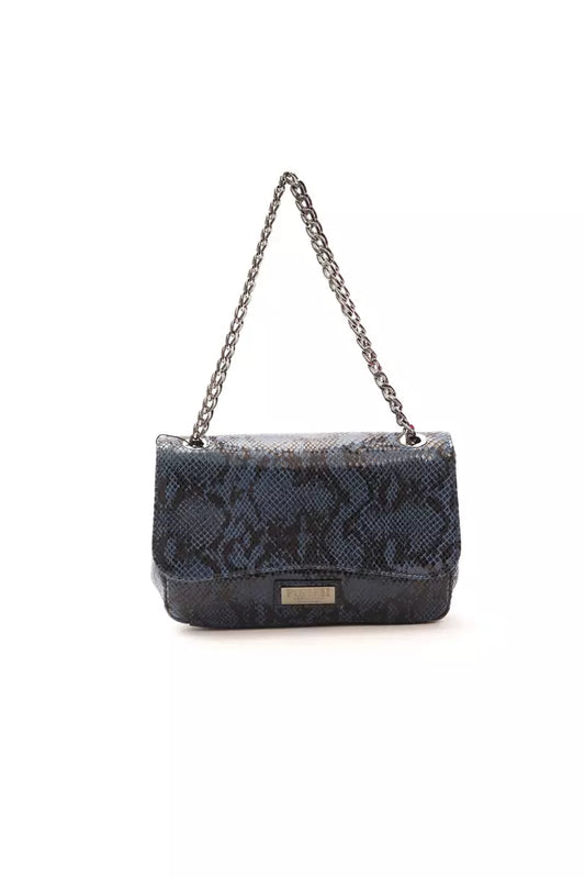 Blue Leather Women Crossbody Bag