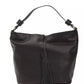 Sleek Black Leather Shoulder Bag