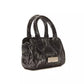 Gray Leather Women Handbag