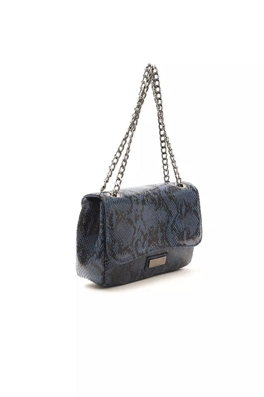 Blue Leather Women Crossbody Bag