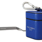 Blue Leather Silver Metal Logo Airpods Case