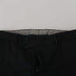 Elegant Black Stretch Cotton Pants