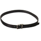 Elegant Black Leather Belt with Metal Buckle