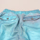 Metallic Blue Cotton Stretch Joggers