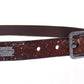 Elegant Italian Leather Belt in Rich Brown